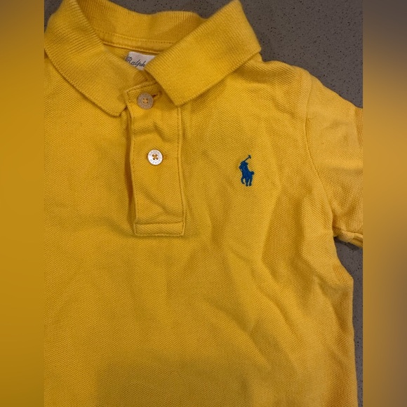 Polo Ralph Lauren Baby Boys' Cotton Mesh Short Sleeve Polo Shirt Yellow Size 18M - Picture 4 of 6
